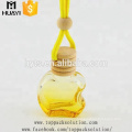 round apple shape car perfume luxury bottle with wooden cap